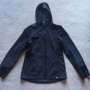 REI Co-op Raincoat with hood, black, size S